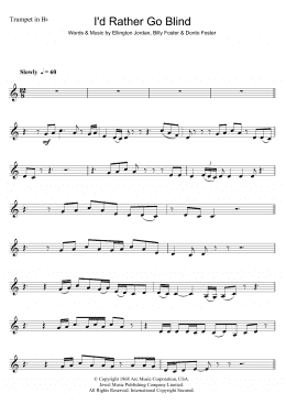 page one of I'd Rather Go Blind (Trumpet Solo)