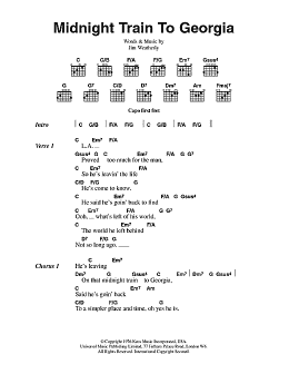 page one of Midnight Train To Georgia (Guitar Chords/Lyrics)
