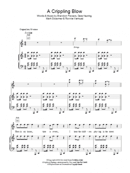 page one of A Crippling Blow (Piano, Vocal & Guitar Chords)