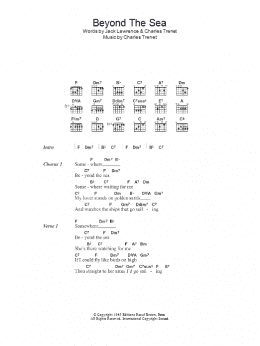 page one of Beyond The Sea (Guitar Chords/Lyrics)
