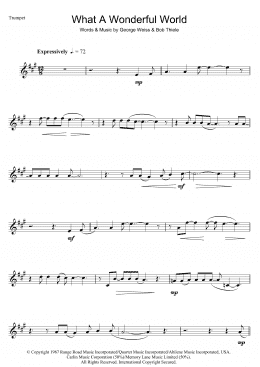 page one of What A Wonderful World (Trumpet Solo)
