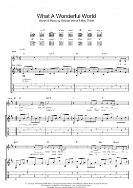 page one of What A Wonderful World (Guitar Tab)