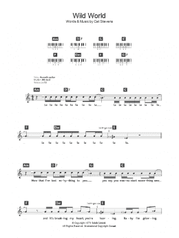 page one of Wild World (Lead Sheet / Fake Book)