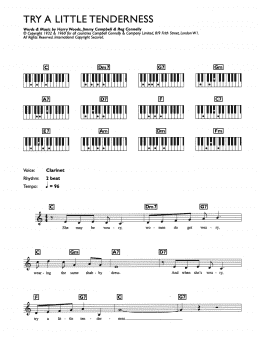 page one of Try A Little Tenderness (Piano Chords/Lyrics)