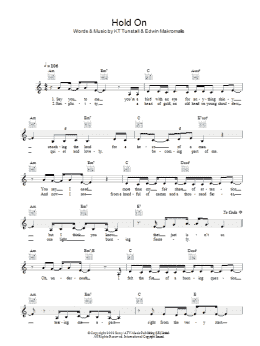 page one of Hold On (Lead Sheet / Fake Book)