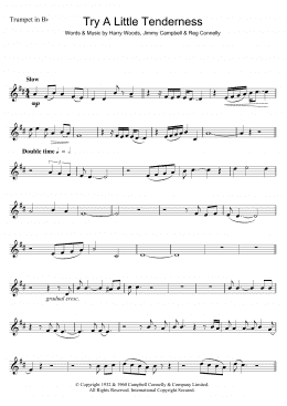 page one of Try A Little Tenderness (Trumpet Solo)