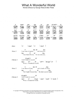 page one of What A Wonderful World (Guitar Chords/Lyrics)
