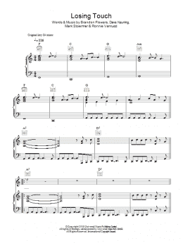 page one of Losing Touch (Piano, Vocal & Guitar Chords)