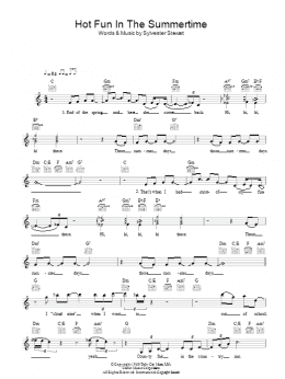 page one of Hot Fun In The Summertime (Lead Sheet / Fake Book)