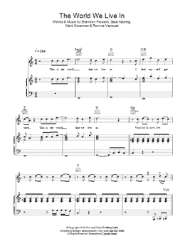 page one of The World We Live In (Piano, Vocal & Guitar Chords)