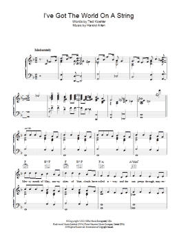 page one of I've Got The World On A String (Piano, Vocal & Guitar Chords)