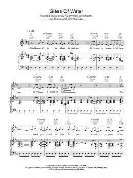 page one of Glass Of Water (Piano, Vocal & Guitar Chords)
