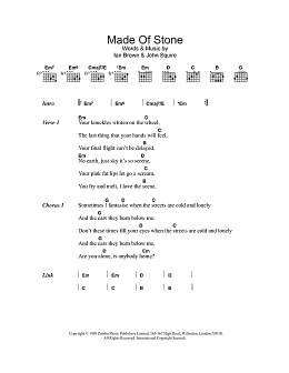 page one of Made Of Stone (Guitar Chords/Lyrics)