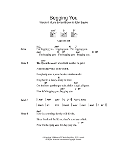 page one of Begging You (Guitar Chords/Lyrics)