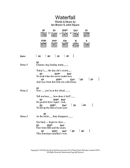 page one of Waterfall (Guitar Chords/Lyrics)