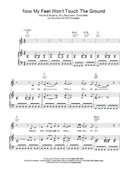page one of Now My Feet Won't Touch The Ground (Piano, Vocal & Guitar Chords)
