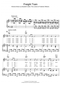 page one of Freight Train (Piano, Vocal & Guitar Chords)