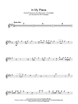 page one of In My Place (Lead Sheet / Fake Book)
