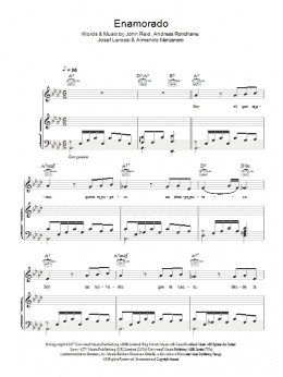 page one of Enamorado (Piano, Vocal & Guitar Chords)
