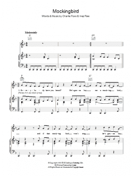 page one of Mockingbird (Piano, Vocal & Guitar Chords)