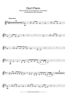 page one of Don't Panic (Clarinet Solo)