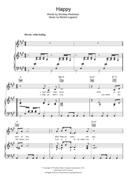 page one of Happy (Piano, Vocal & Guitar Chords)