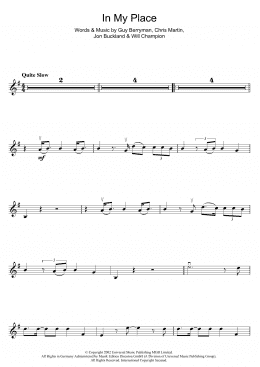 page one of In My Place (Violin Solo)