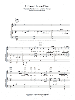 page one of I Knew I Loved You (L'Alba Del Mondo) (Piano, Vocal & Guitar Chords)