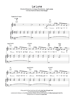 page one of La Luna (Piano, Vocal & Guitar Chords)