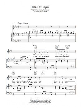 page one of Isle Of Capri (Piano, Vocal & Guitar Chords)