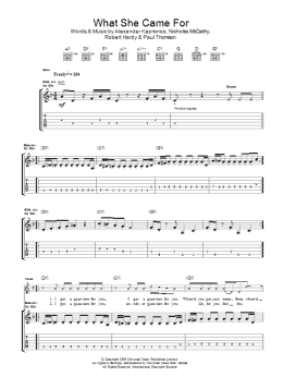 page one of What She Came For (Guitar Tab)