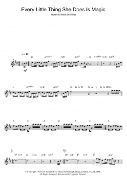page one of Every Little Thing She Does Is Magic (Flute Solo)