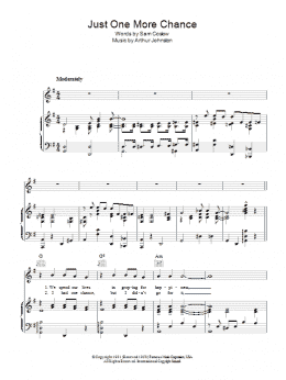 page one of Just One More Chance (Piano, Vocal & Guitar Chords)