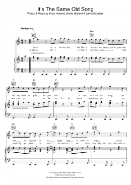 page one of It's The Same Old Song (Piano, Vocal & Guitar Chords)