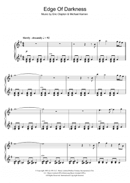 page one of Edge Of Darkness (Piano Solo)