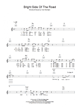 page one of Bright Side Of The Road (Lead Sheet / Fake Book)