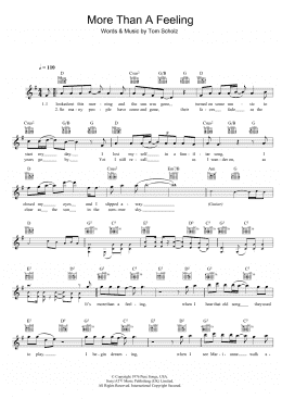 page one of More Than A Feeling (Lead Sheet / Fake Book)