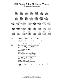 page one of Still Crazy After All These Years (Guitar Chords/Lyrics)