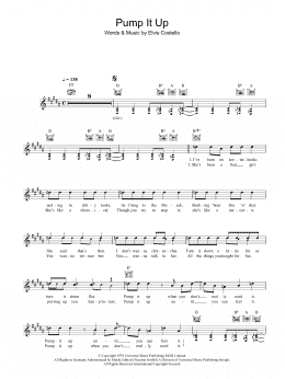 page one of Pump It Up (Lead Sheet / Fake Book)