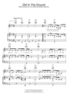 page one of Dirt In The Ground (Piano, Vocal & Guitar Chords)