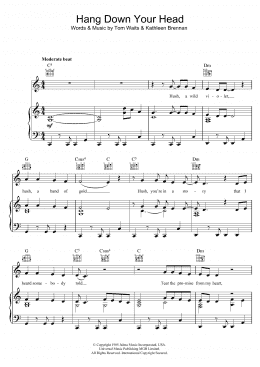 page one of Hang Down Your Head (Piano, Vocal & Guitar Chords)