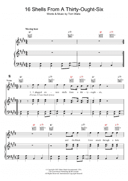 page one of 16 Shells From A Thirty-Ought Six (Piano, Vocal & Guitar Chords)