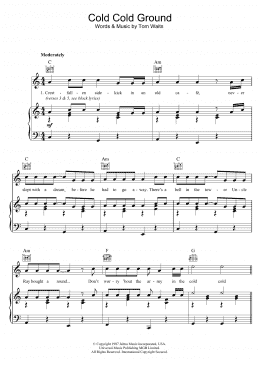 page one of Cold Cold Ground (Piano, Vocal & Guitar Chords)