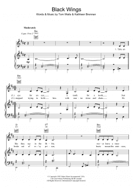 page one of Black Wings (Piano, Vocal & Guitar Chords)