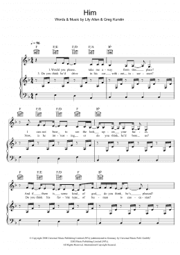 page one of Him (Piano, Vocal & Guitar Chords)