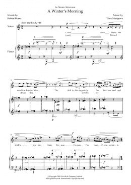 page one of A Winter's Morning (for soprano and piano) (Piano & Vocal)