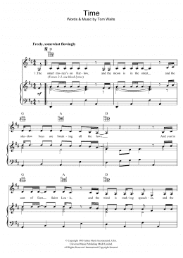 page one of Time (Piano, Vocal & Guitar Chords)
