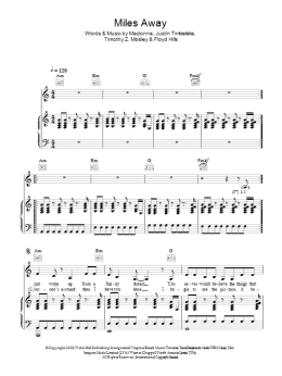 page one of Miles Away (Piano, Vocal & Guitar Chords)