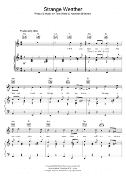 page one of Strange Weather (Piano, Vocal & Guitar Chords)