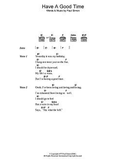 page one of Have A Good Time (Guitar Chords/Lyrics)
